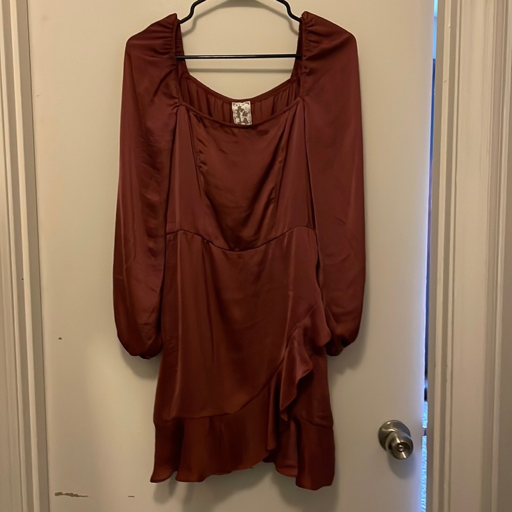 Pink wrap dress